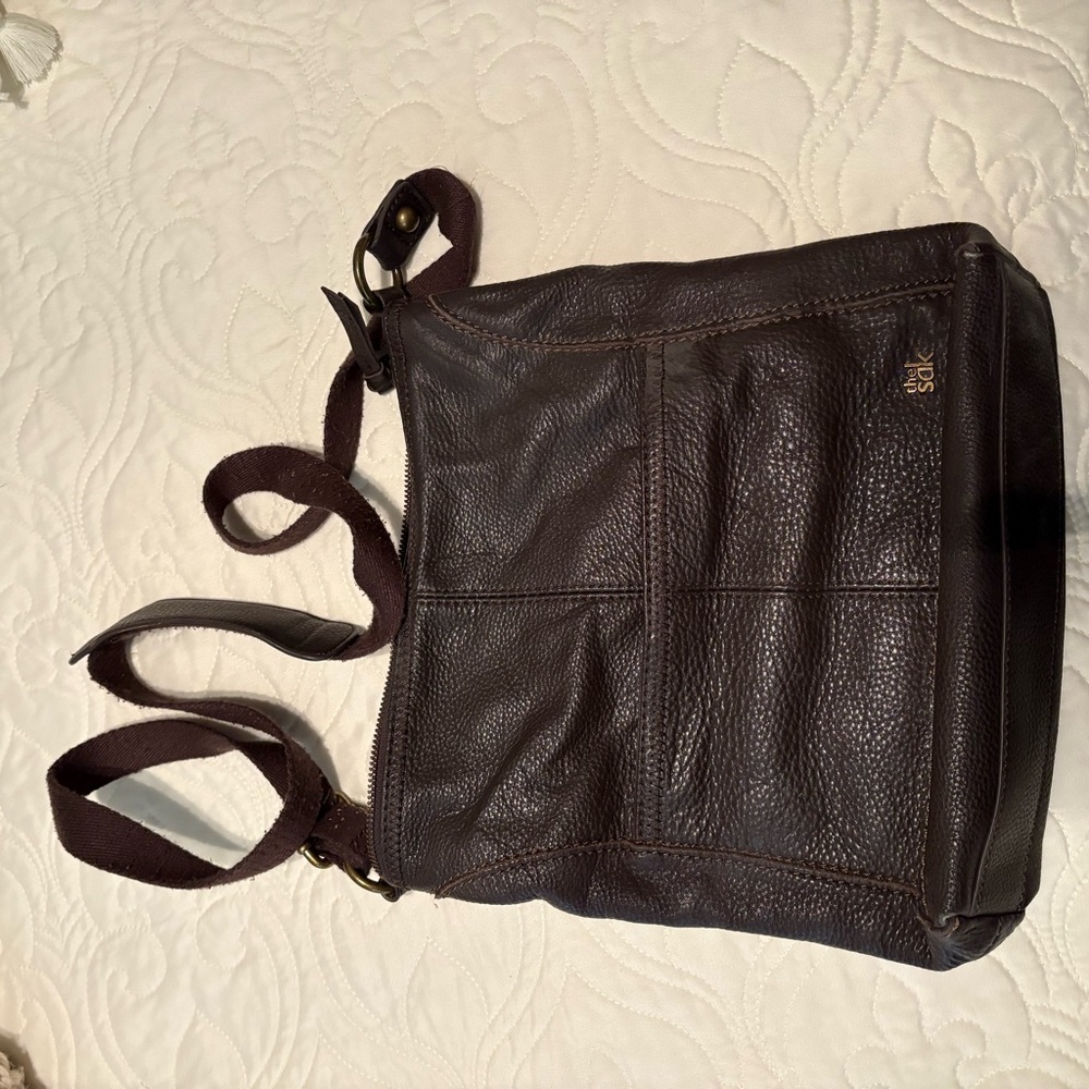 The Sak Dark Brown Leather Crossbody Bag